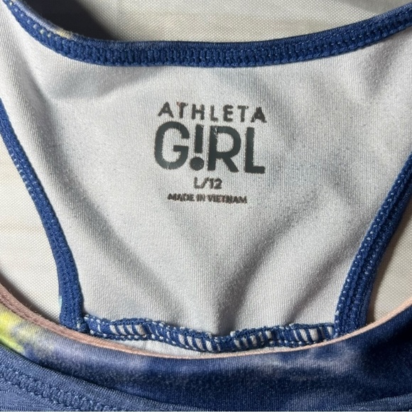 Athleta Girl Team Layer Tank Aura Tie Dye Size Large - Picture 2 of 8